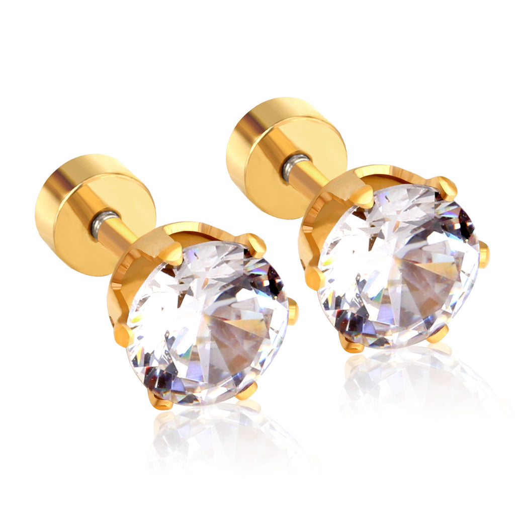 Damen Ohrstecker mit funkelndem Kristall und hochwertigem Edelstahl Shop Nory