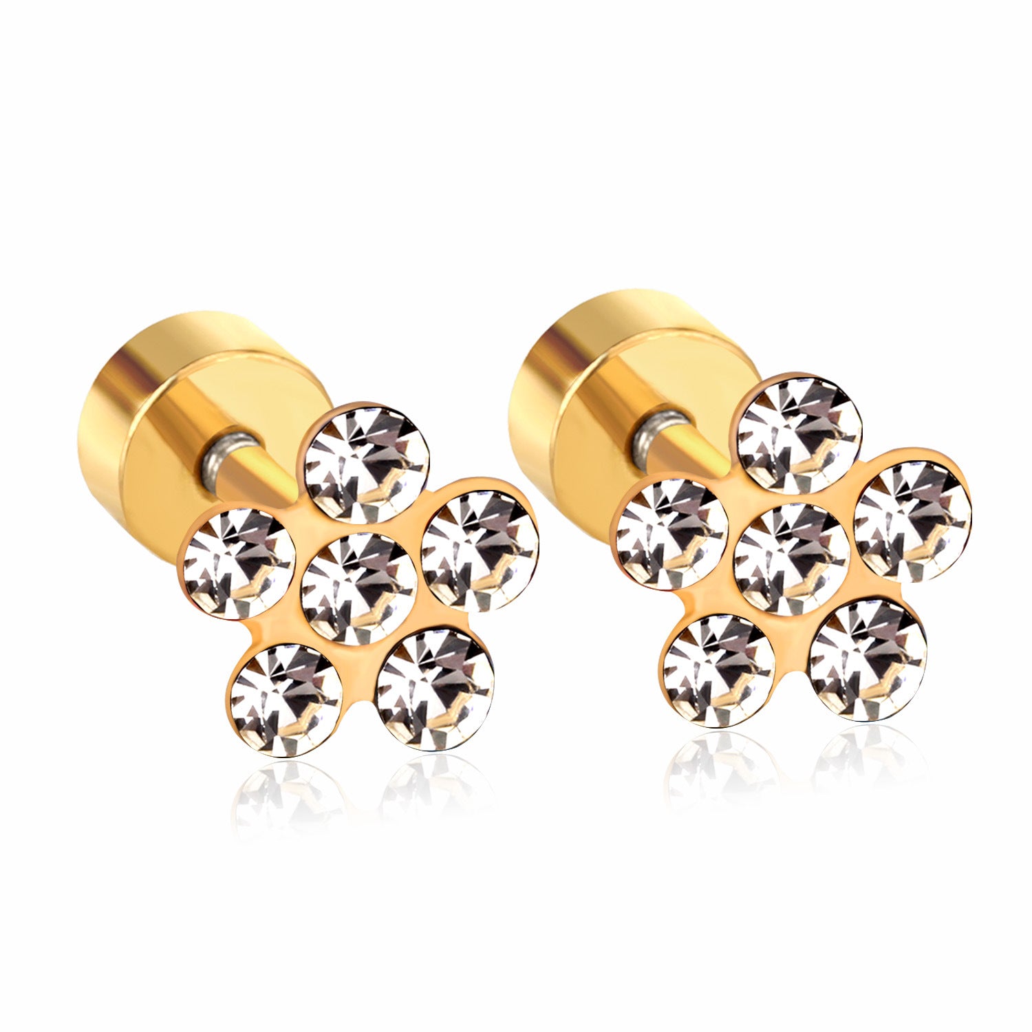 Damen modische Ohrstecker mit funkelnden Kristallen Shop Nory