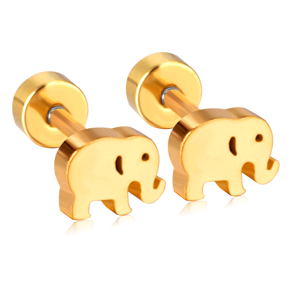 Damen Edelstahl Ohrstecker im Elefanten-Design Shop Nory