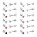 Damen Piercing mit bunten Zirkonia Shop Nory