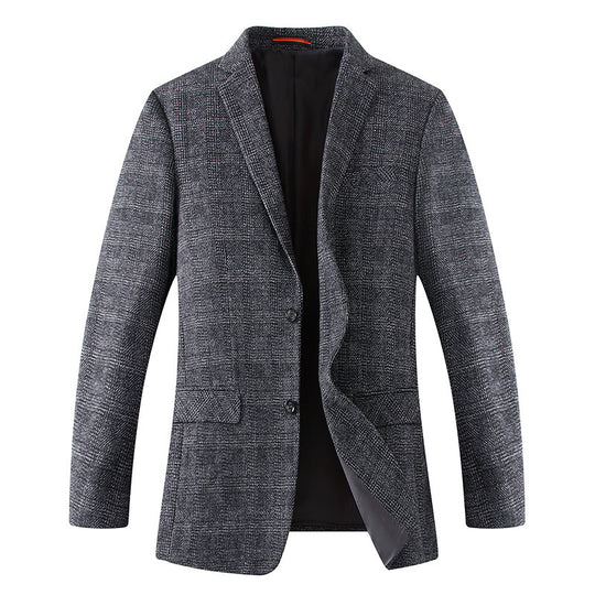 Herren Wollmischstoff Slim-Fit Sakko mit Glencheck-Muster und gesteppter Innenfütterung Shop Nory