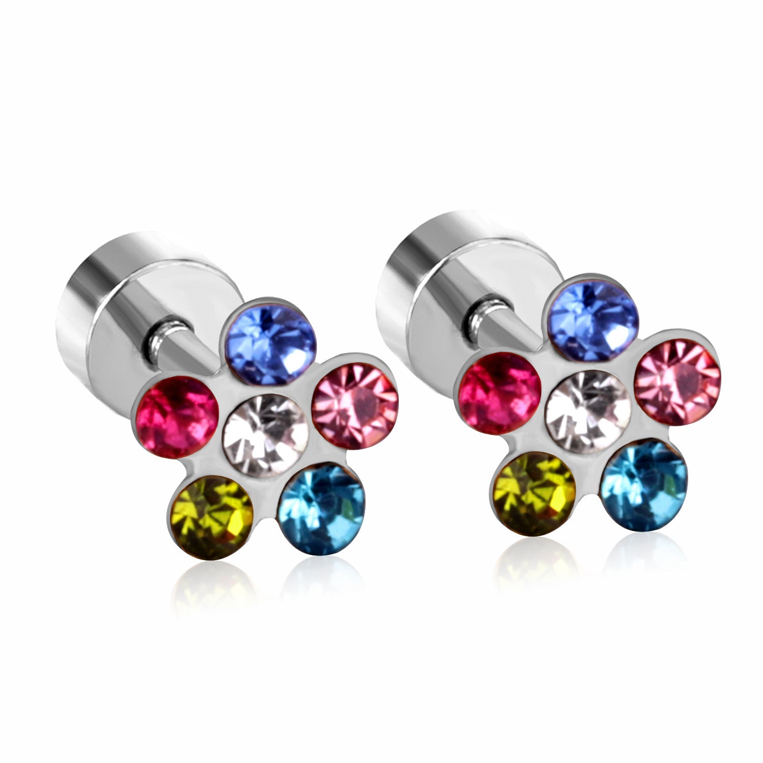 Damen modische Ohrstecker mit funkelnden Kristallen Shop Nory