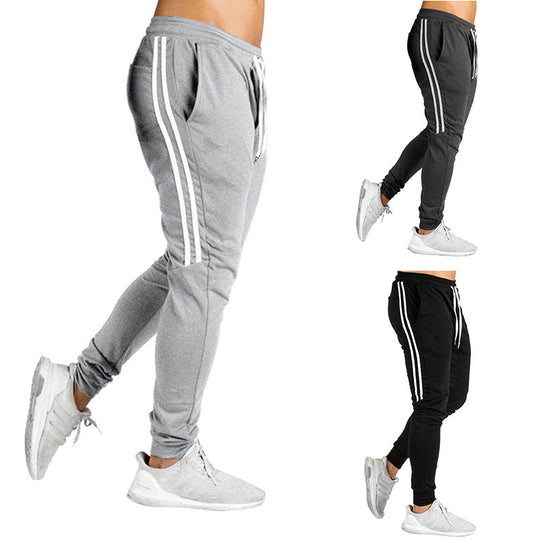 Herren Sportliche Jogginghose mit atmungsaktiver Struktur und seitlichen Streifen