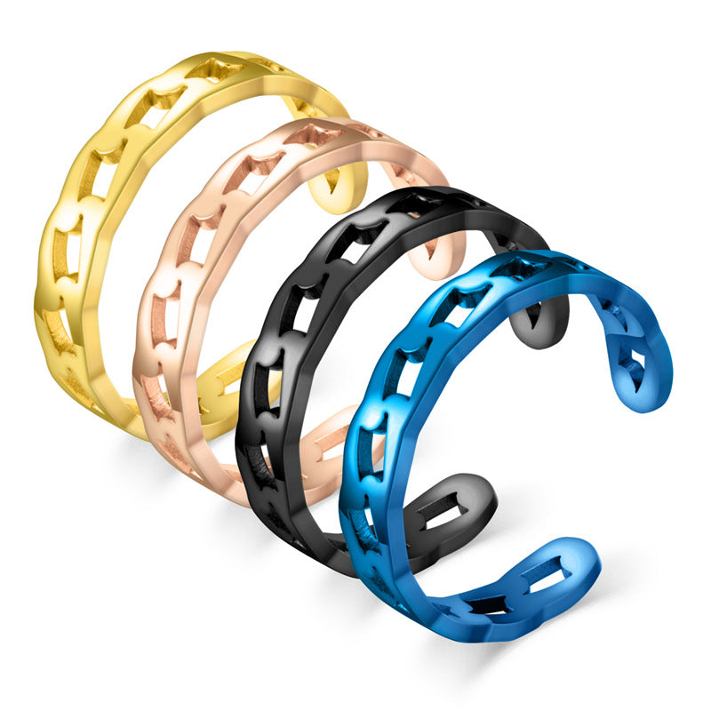 Damen Offener Ring mit raffinierter Kettenstruktur Shop Nory