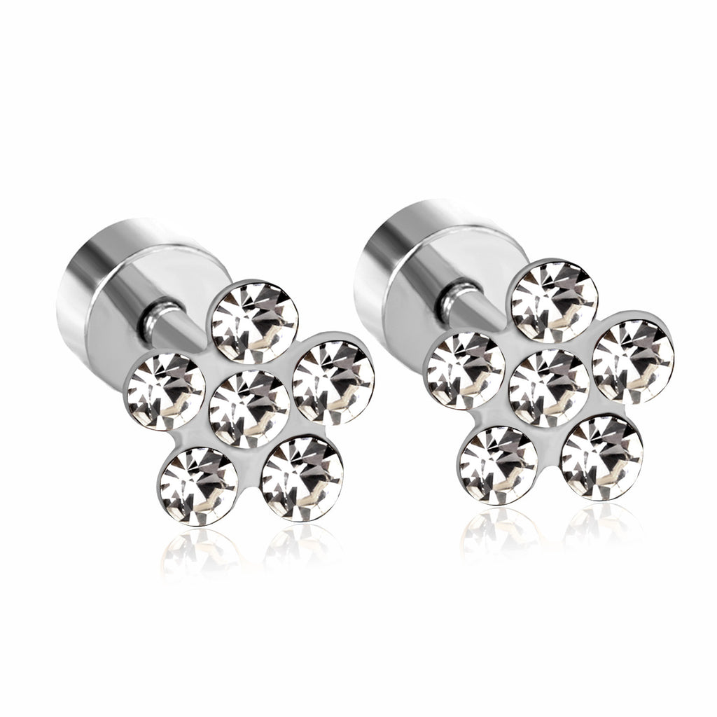 Damen modische Ohrstecker mit funkelnden Kristallen Shop Nory