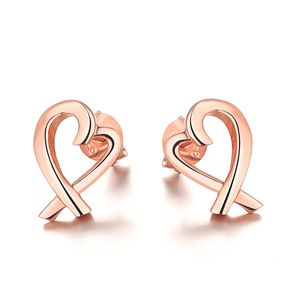 Damen Ohrringe mit Herzdesign und funkelndem Zirkonia-Besatz Shop Nory