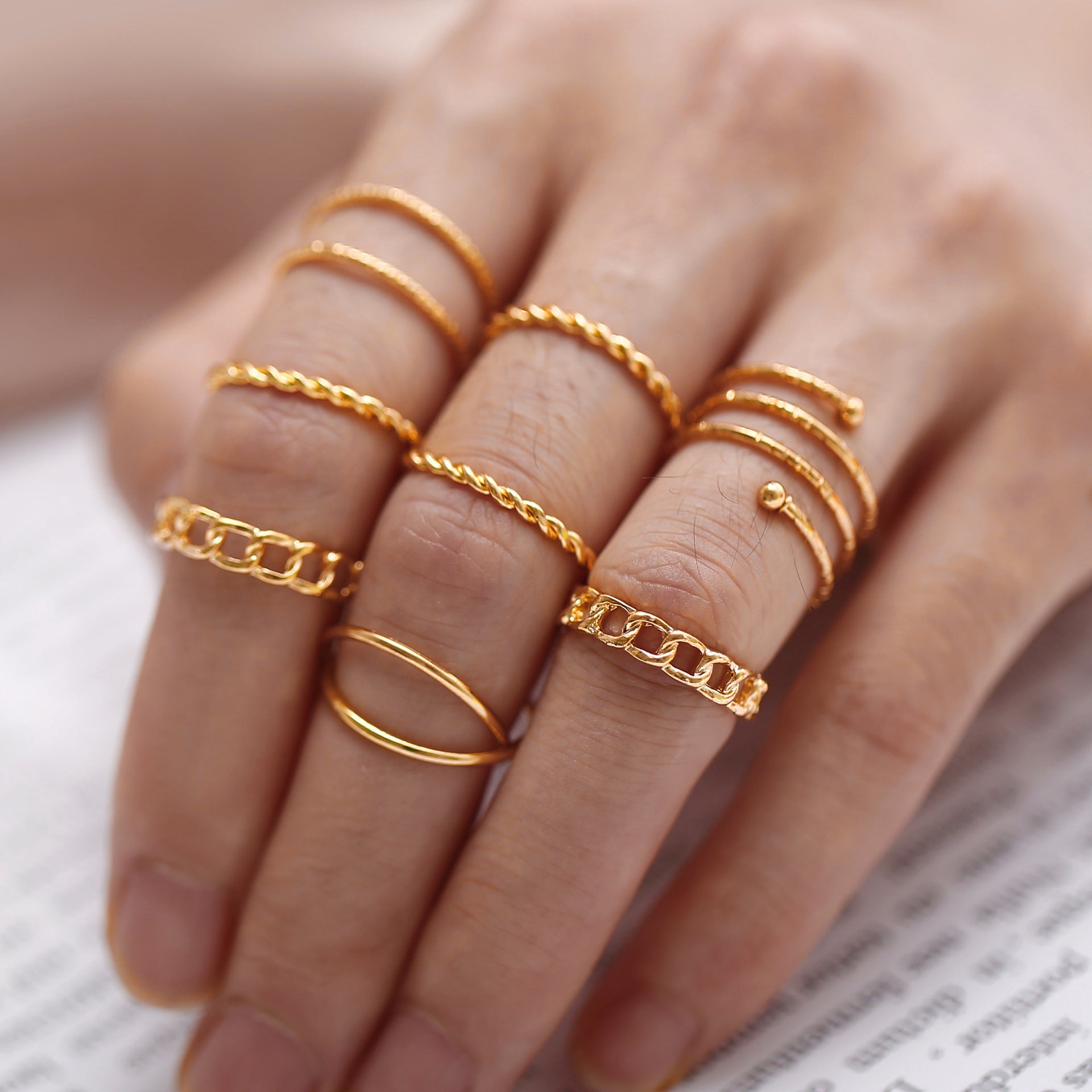 Damen Ring-Set mit eleganten Designs Shop Nory