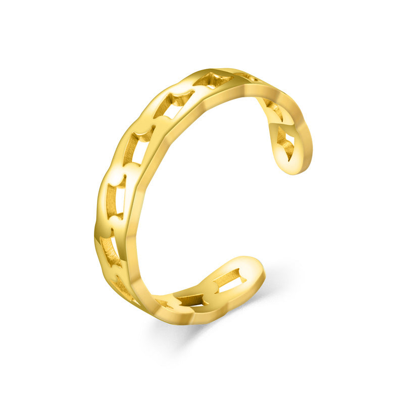 Damen Offener Ring mit raffinierter Kettenstruktur Shop Nory