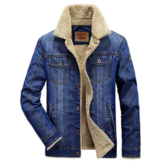 Herren Modische Denimjacke mit Teddyfutter Shop Nory