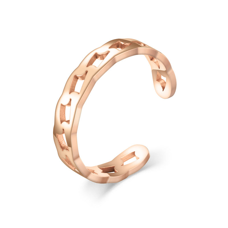 Damen Offener Ring mit raffinierter Kettenstruktur Shop Nory
