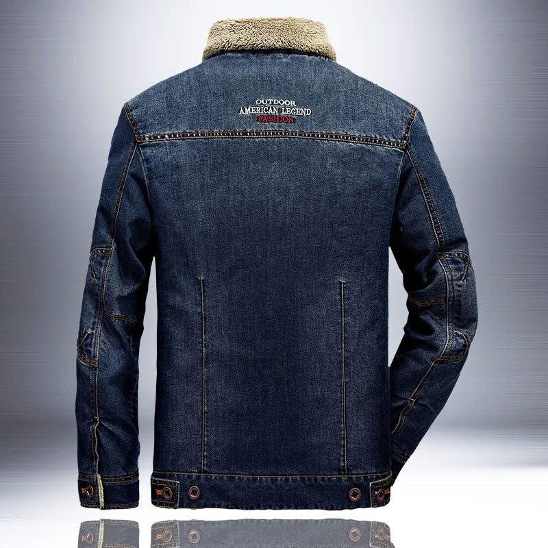 Herren Modische Denimjacke mit Teddyfutter Shop Nory