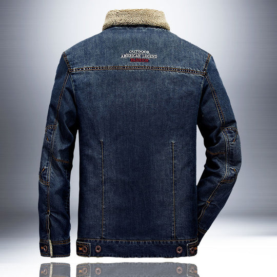 Herren Modische Denimjacke mit Teddyfutter Shop Nory