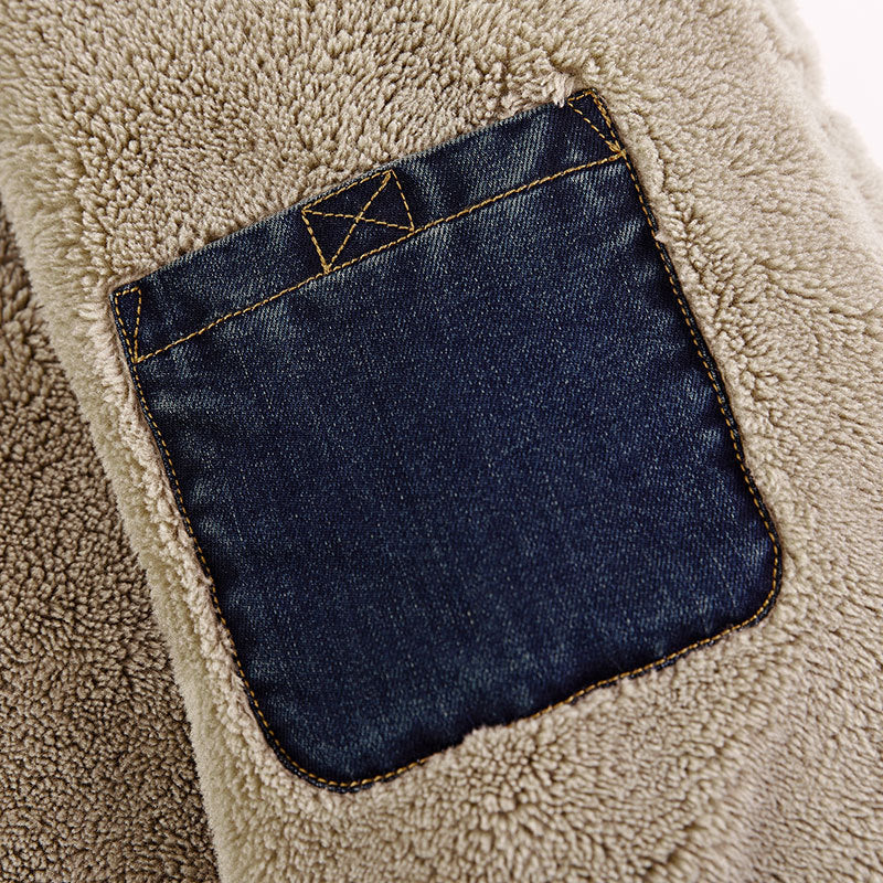 Herren Modische Denimjacke mit Teddyfutter Shop Nory