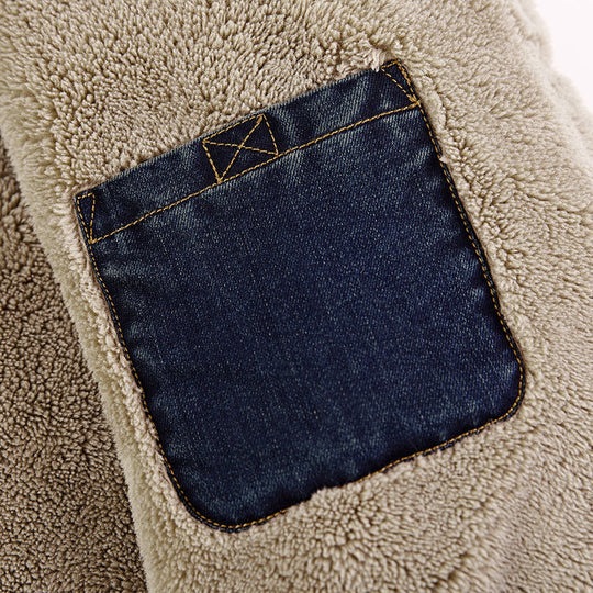 Herren Modische Denimjacke mit Teddyfutter Shop Nory