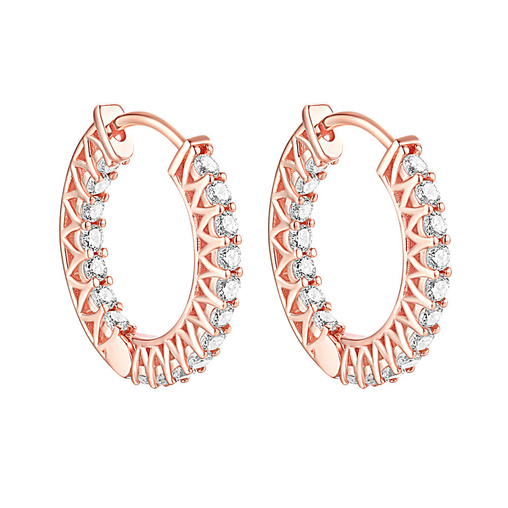 Damen Creolen mit funkelnden Zirkonia und filigranem Design Shop Nory