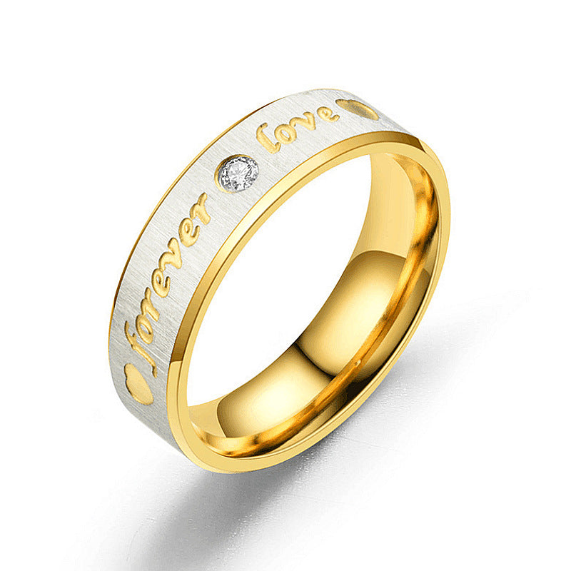 Damen Ring mit elegantem graviertem Schriftzug und funkelndem Zirkonia Shop Nory