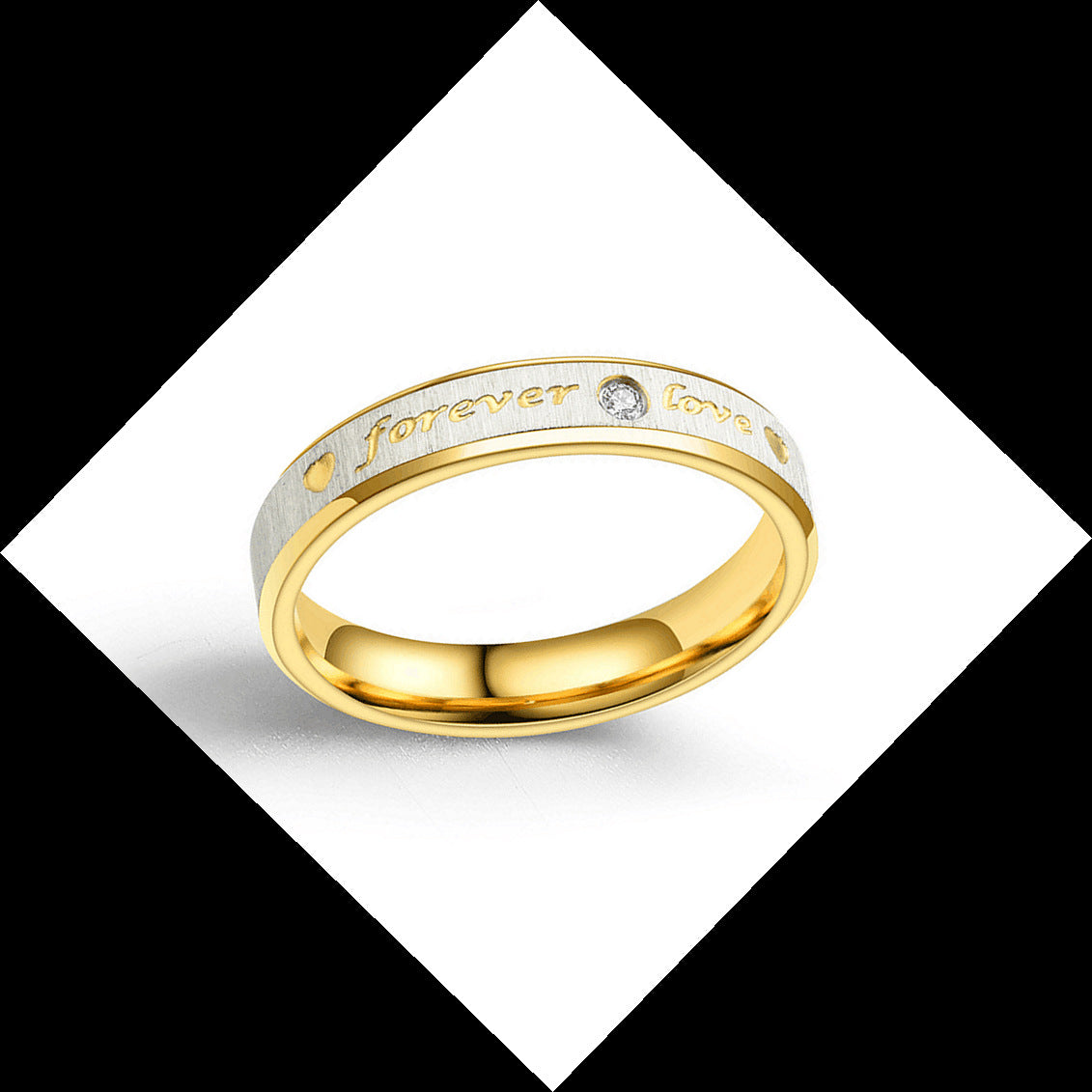Damen Ring mit elegantem graviertem Schriftzug und funkelndem Zirkonia Shop Nory