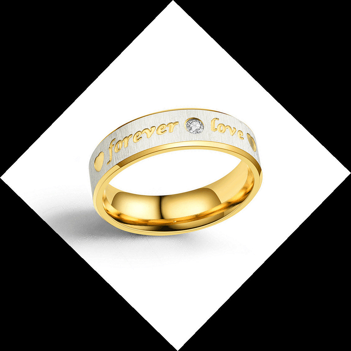 Damen Ring mit elegantem graviertem Schriftzug und funkelndem Zirkonia Shop Nory
