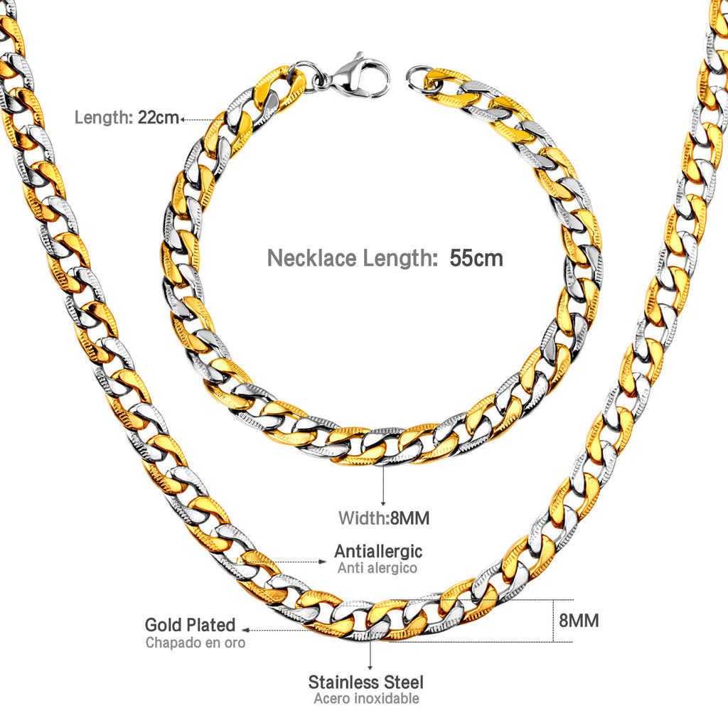 Damen Edelstahl Halskette mit massivem Gliederdesign und antiallergischer Beschichtung Shop Nory