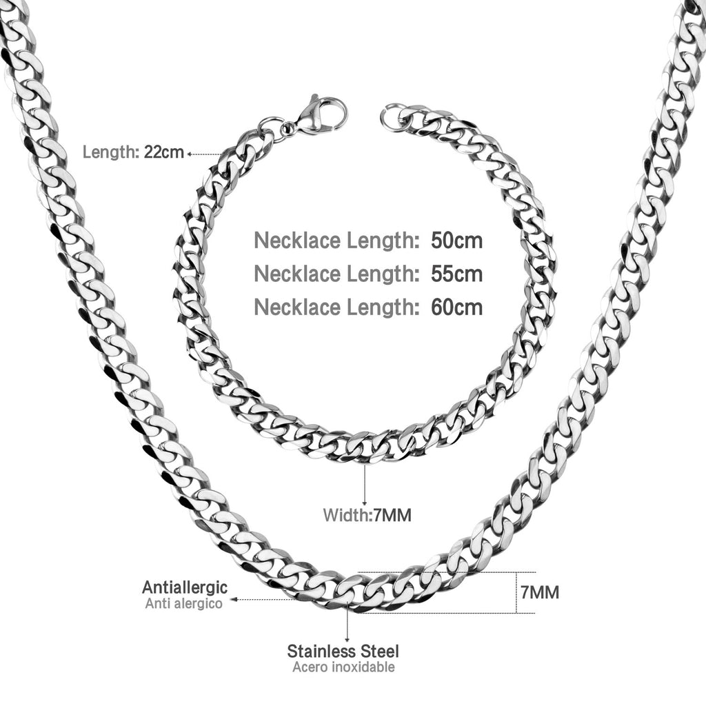 Damen Edelstahl Halskette und Armband Set Shop Nory