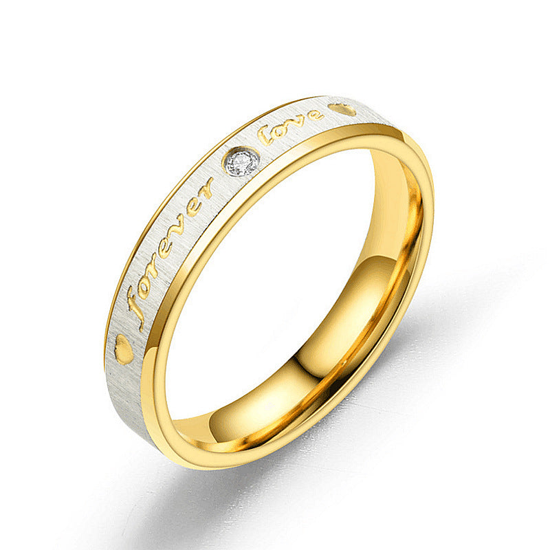 Damen Ring mit elegantem graviertem Schriftzug und funkelndem Zirkonia Shop Nory