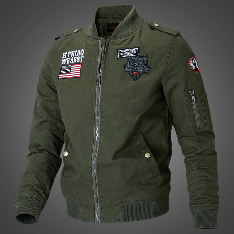 Herren Sportliche Bomberjacke mit Stickereien Shop Nory