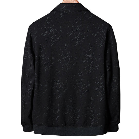 Herren Übergangsjacke im Coach-Stil mit Strukturprint, Druckknopfverschluss und Rippbündchen Shop Nory