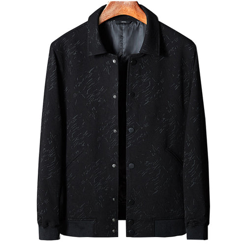Herren Übergangsjacke im Coach-Stil mit Strukturprint, Druckknopfverschluss und Rippbündchen Shop Nory