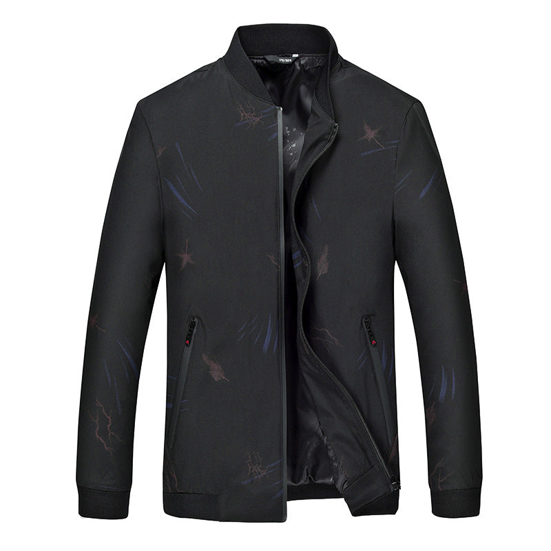 Herren Leichter Bomber mit dezentem Allover-Print, wasserabweisender Oberfläche und Reißverschlusstaschen Shop Nory