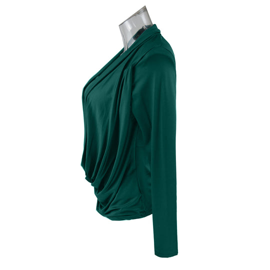 Damen Elegantes Drapiertes Wickel-Top mit vorderer Knotendetail & integrierter Spaghettiträger-Camisole Shop Nory