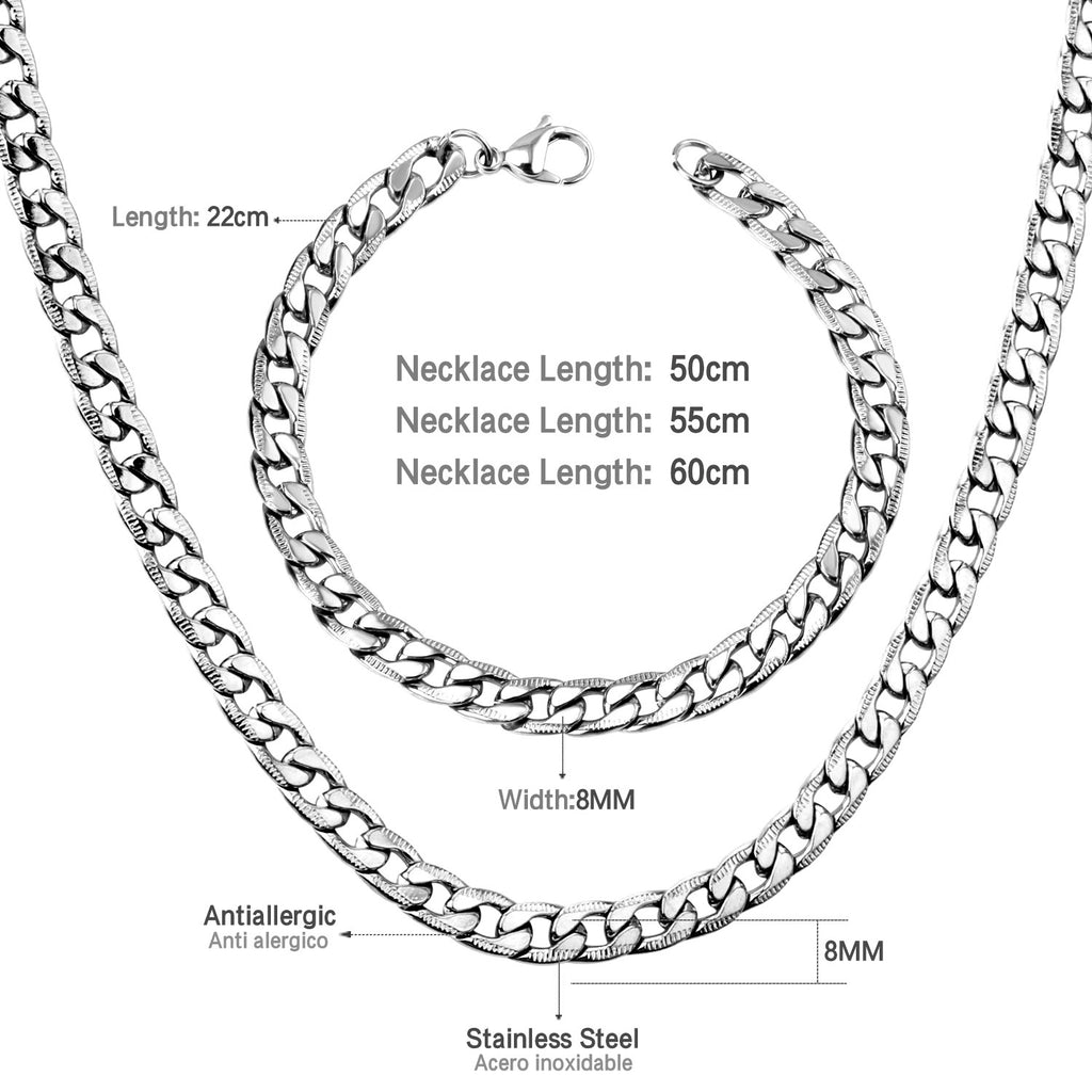 Damen Edelstahl Halskette mit massivem Gliederdesign und antiallergischer Beschichtung Shop Nory
