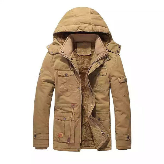 Herren Field-Parka mit Teddyfutter, Kapuze und Mehrzwecktaschen Shop Nory