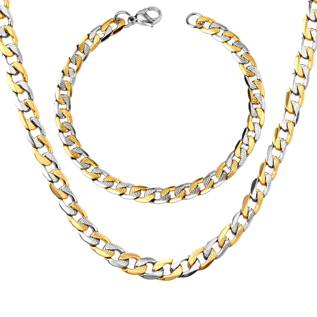 Damen Edelstahl Halskette mit feinen Glieder-Design Shop Nory