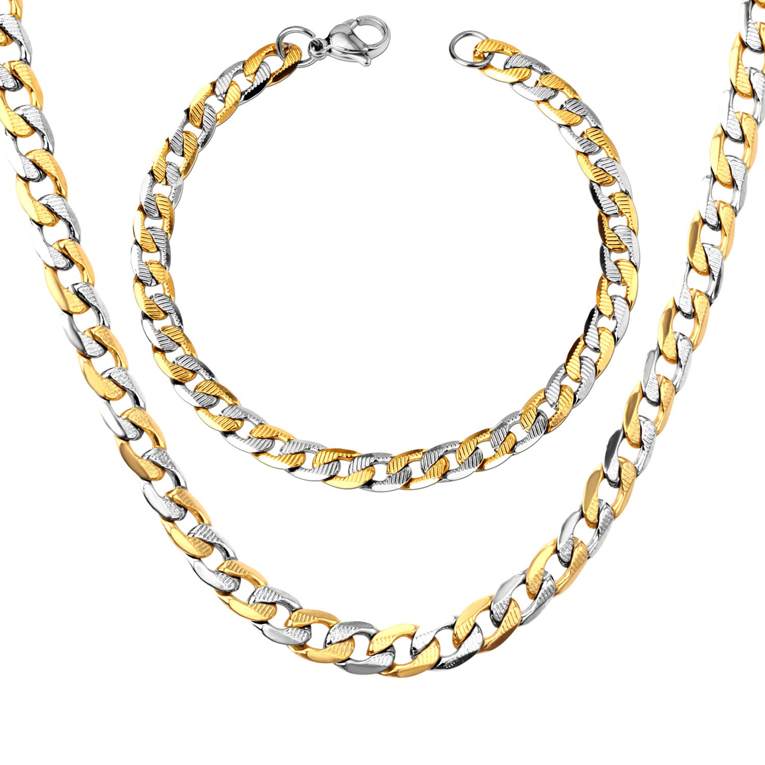 Damen Edelstahl Halskette mit feinen Glieder-Design Shop Nory