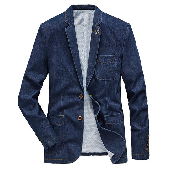 Herren Denim-Sakko mit legerer Schnittführung, aufgesetzten Taschen und feinem Innenfutter Shop Nory