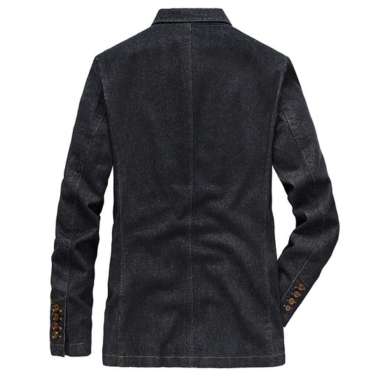 Herren Jeans-Sakko im Casual-Blazer-Stil mit aufgesetzten Taschen Shop Nory