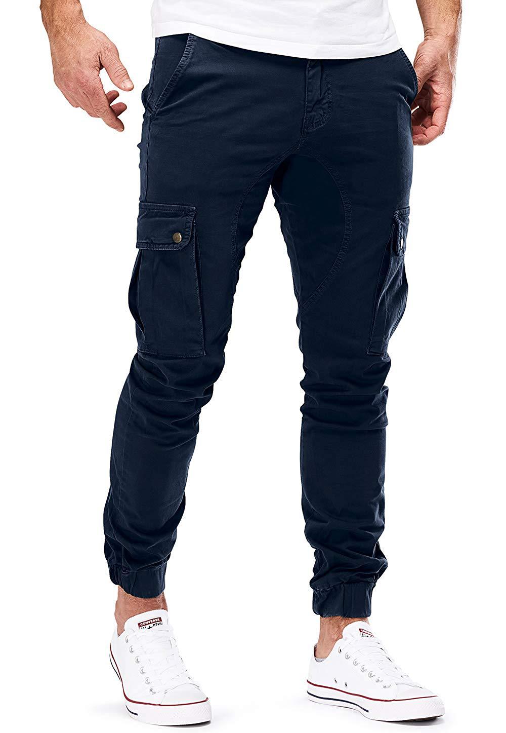 Herren Cargo-Hose mit elastischen Bündchen und multifunktionalen Taschen