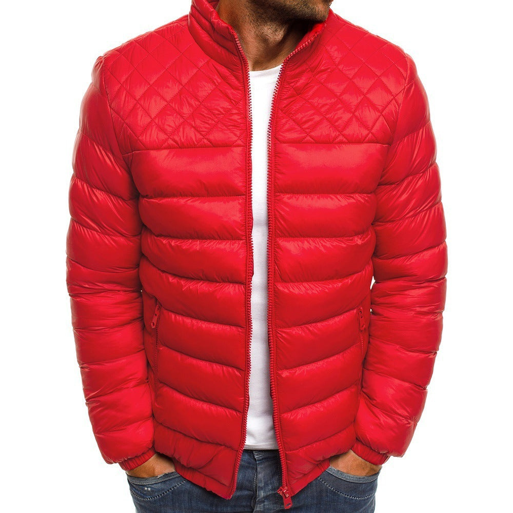 Herren Steppjacke mit modernem Kragen und praktischem Reißverschluss