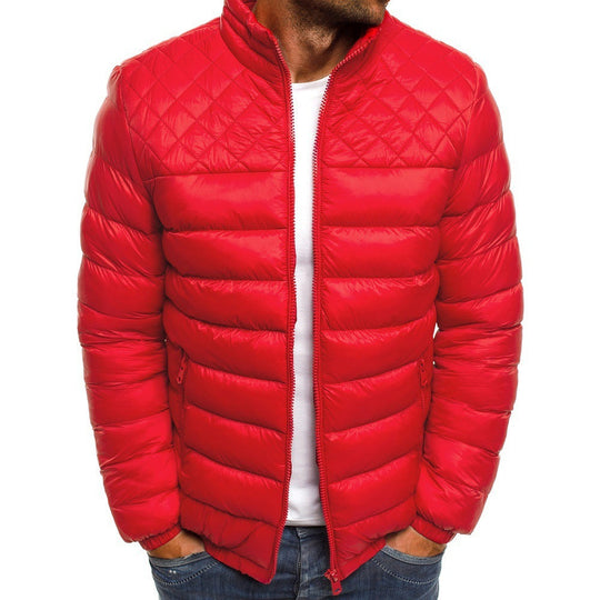 Herren Steppjacke mit modernem Kragen und praktischem Reißverschluss