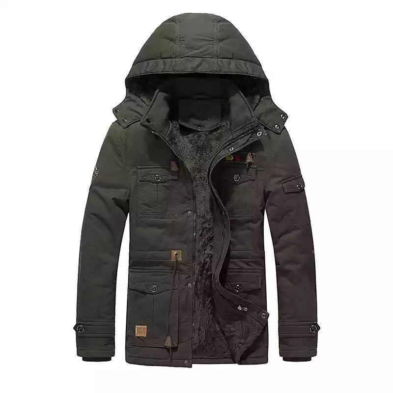 Herren Field-Parka mit Teddyfutter, Kapuze und Mehrzwecktaschen Shop Nory