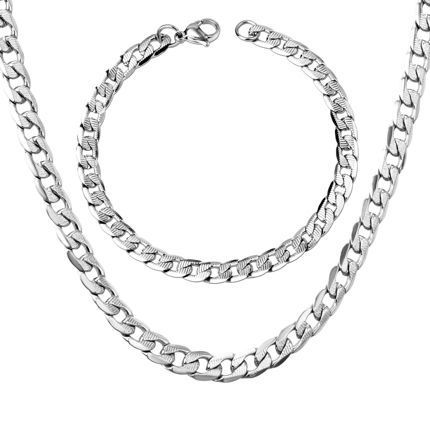 Damen Edelstahl Halskette mit feinen Glieder-Design Shop Nory