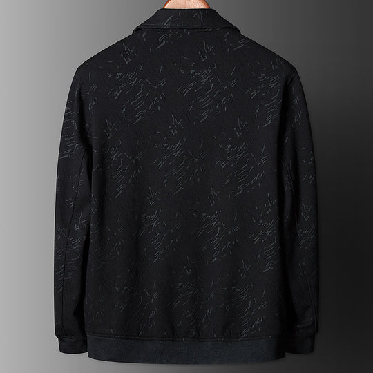 Herren Übergangsjacke im Coach-Stil mit Strukturprint, Druckknopfverschluss und Rippbündchen Shop Nory