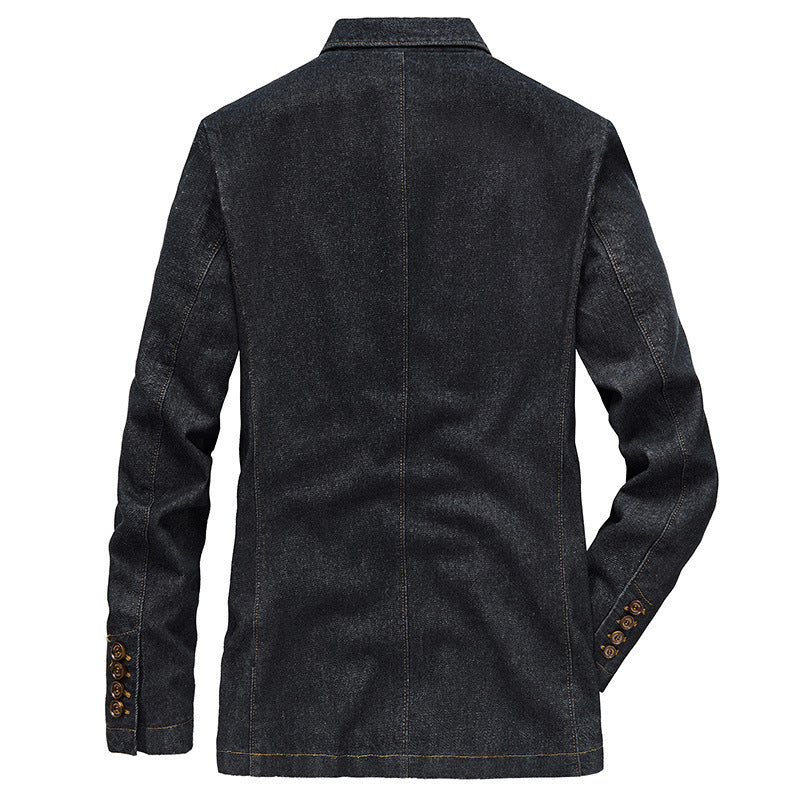Herren Denim-Sakko mit legerer Schnittführung, aufgesetzten Taschen und feinem Innenfutter Shop Nory