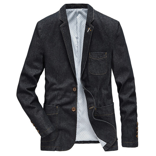 Herren Denim-Sakko mit legerer Schnittführung, aufgesetzten Taschen und feinem Innenfutter Shop Nory