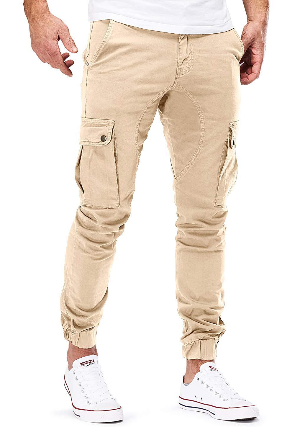 Herren Cargo-Hose mit elastischen Bündchen und multifunktionalen Taschen