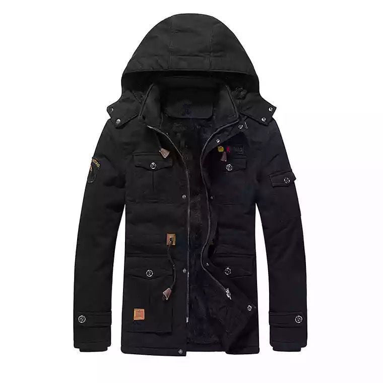 Herren Field-Parka mit Teddyfutter, Kapuze und Mehrzwecktaschen Shop Nory