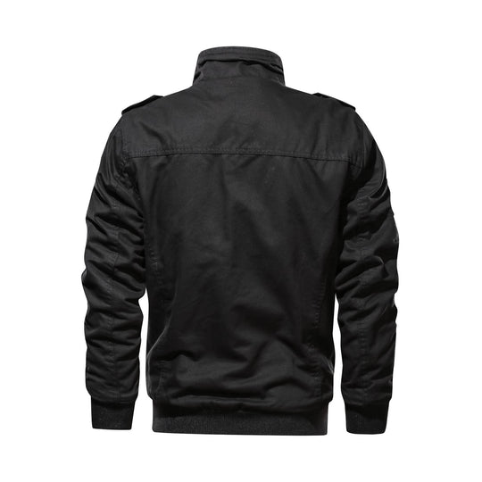 Herren Gefütterte Military-Canvasjacke mit Thermofütterung und Pattentaschen Shop Nory