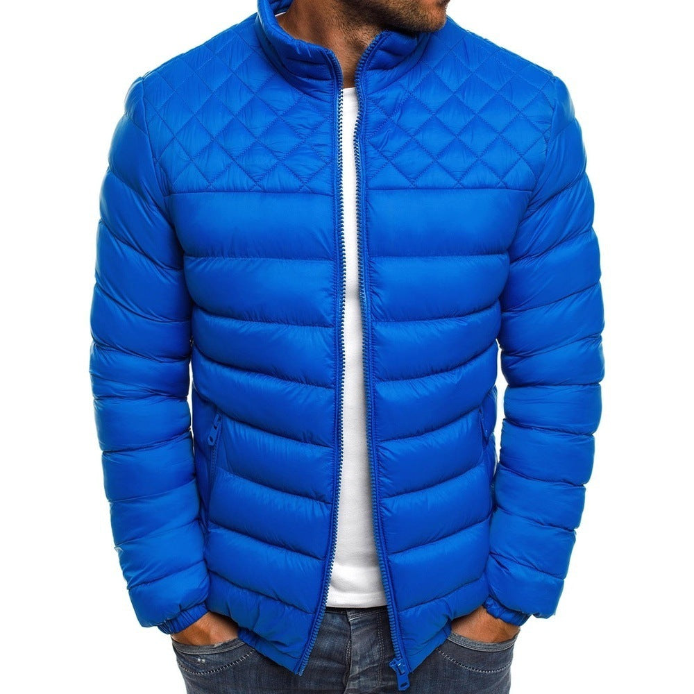 Herren Steppjacke mit modernem Kragen und praktischem Reißverschluss