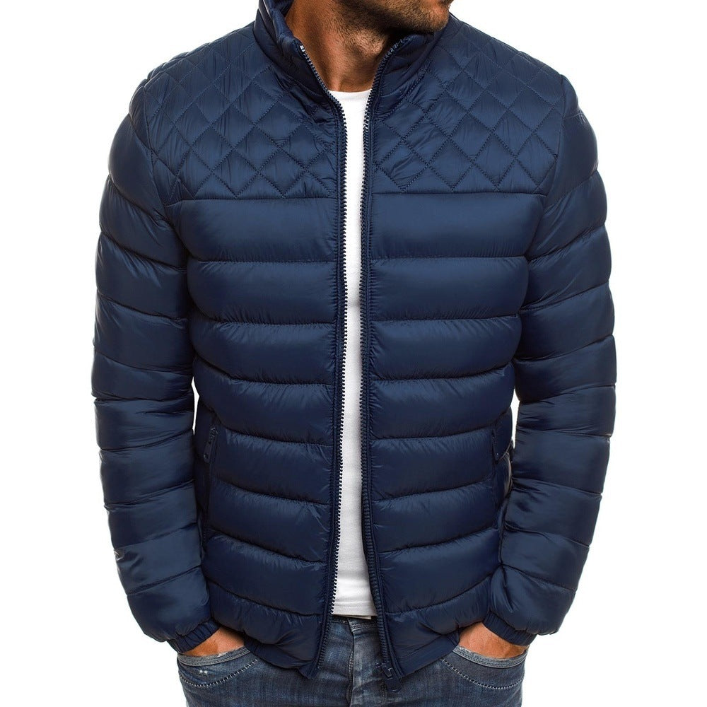Herren Steppjacke mit modernem Kragen und praktischem Reißverschluss