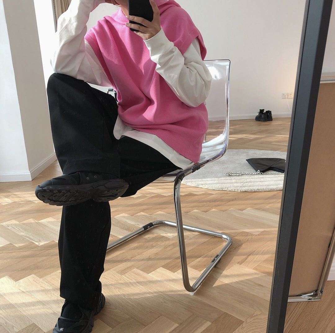 Damen Ärmellose Kapuzenstrick‑Weste im Oversize‑Cut aus feinem Strick Shop Nory